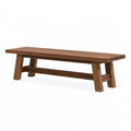 Panca da giardino 180 x 40 x 45 cm in legno marrone - stile rustico